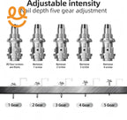 Adjustable nail depth tool with five gear screw removal settings for precise adjustment
