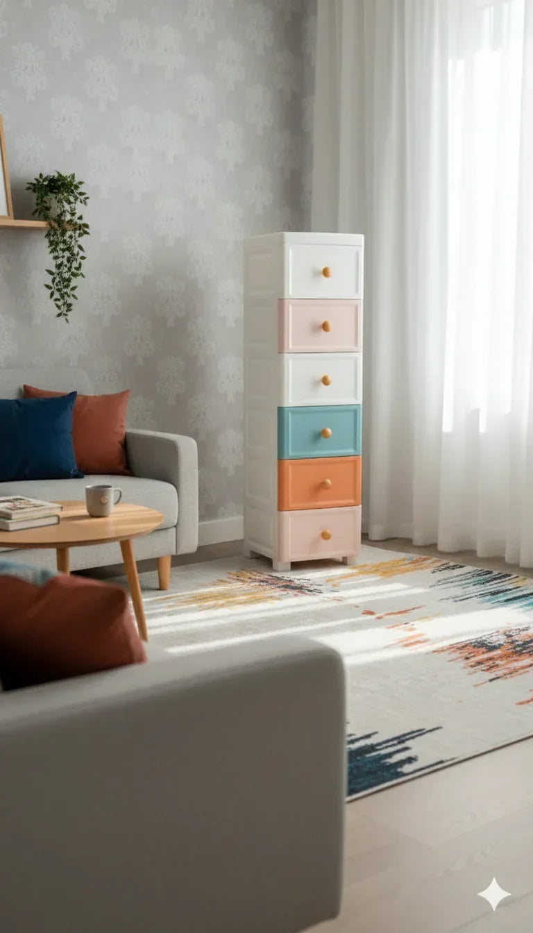 Storage Cabinet Drawer Type Kitchen Gap Plastic Storage Rack Toilet Narrow Storage Cabinet