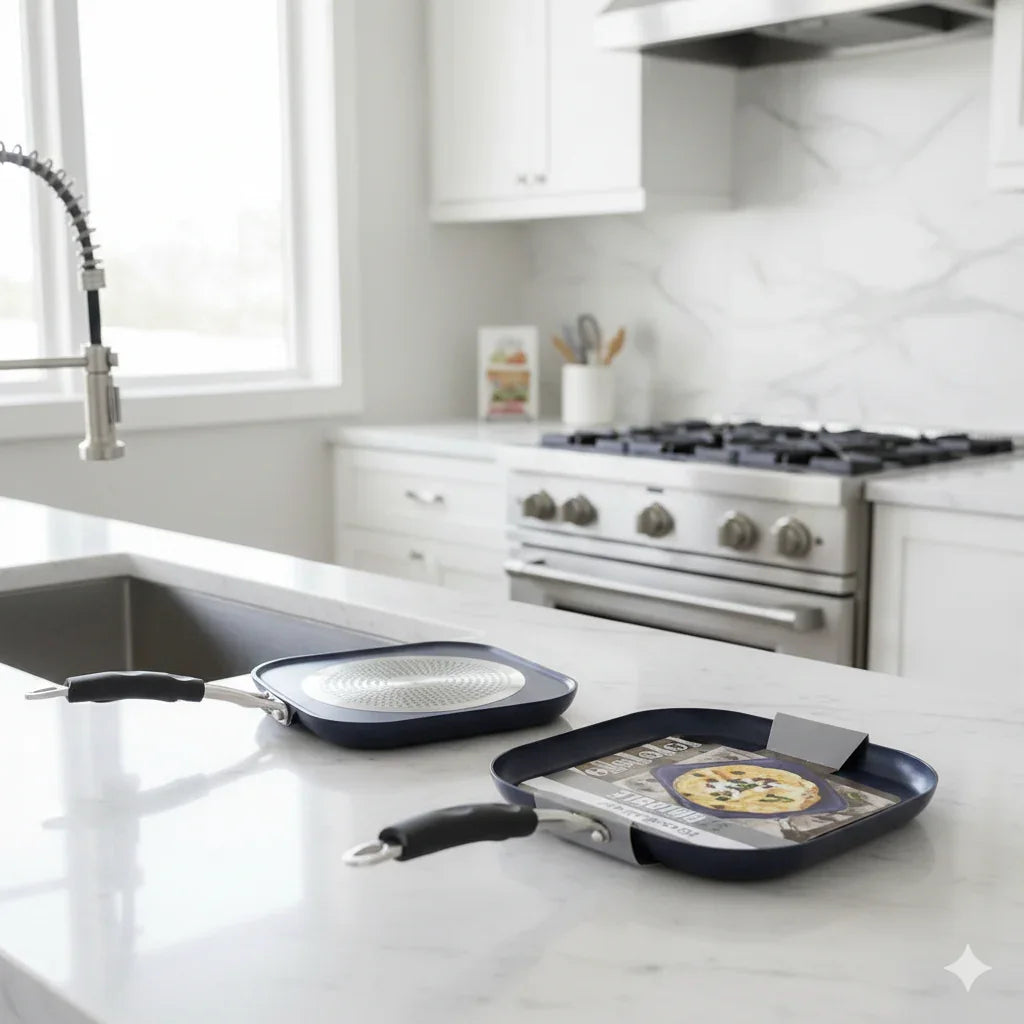 Premium Square Cooking Pan – Anti-Slip Handle, Even-Heat Base, Non-Stick Surface