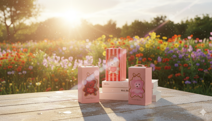 Cute Mini Gift Box with Flowers and Teddy Bear – Perfect Romantic Gift