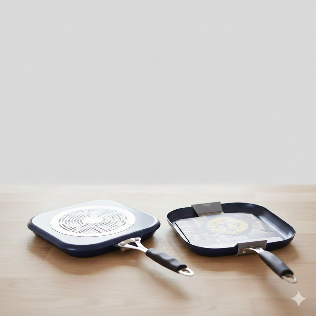 Premium Square Cooking Pan – Anti-Slip Handle, Even-Heat Base, Non-Stick Surface