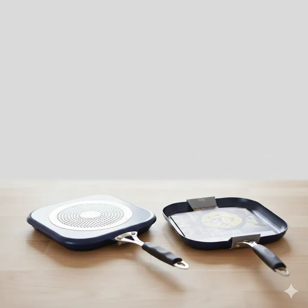 Premium Square Cooking Pan – Anti-Slip Handle, Even-Heat Base, Non-Stick Surface