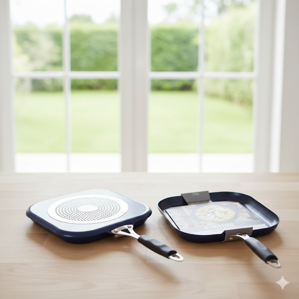 Premium Square Cooking Pan – Anti-Slip Handle, Even-Heat Base, Non-Stick Surface