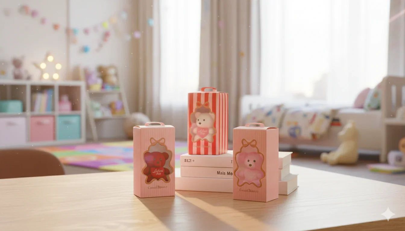 Cute Mini Gift Box with Flowers and Teddy Bear – Perfect Romantic Gift