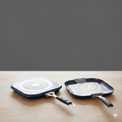 Premium Square Cooking Pan – Anti-Slip Handle, Even-Heat Base, Non-Stick Surface