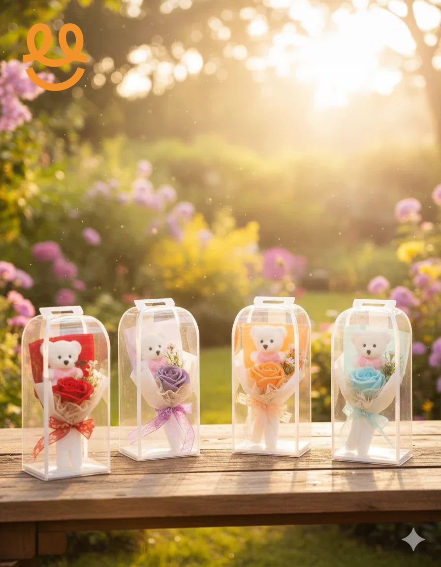 “Mini Gift Bouquet with Teddy Bear – Cute Romantic Present”