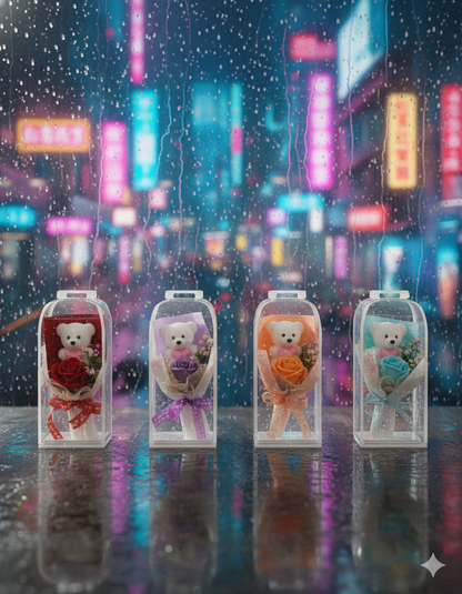 “Mini Gift Bouquet with Teddy Bear – Cute Romantic Present”