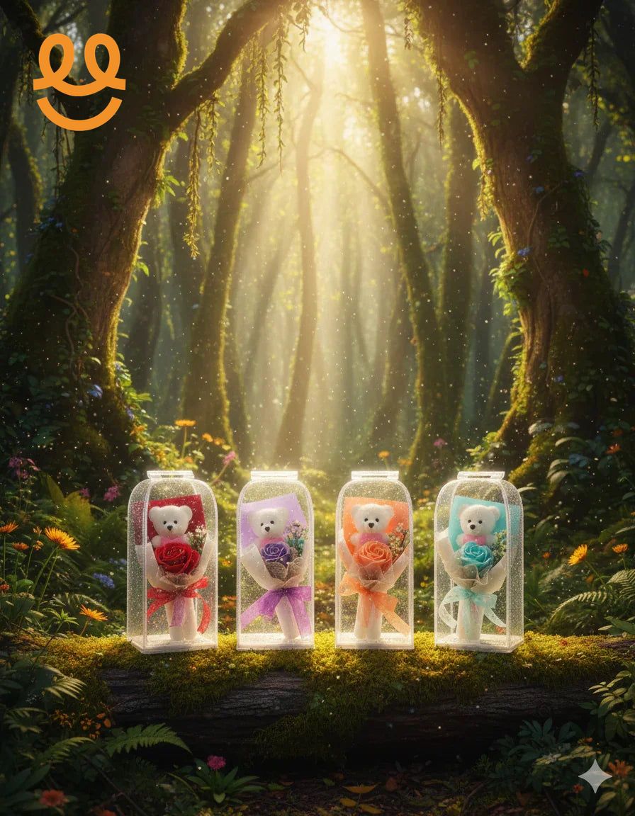 “Mini Gift Bouquet with Teddy Bear – Cute Romantic Present”