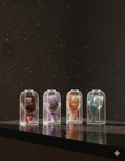 “Mini Gift Bouquet with Teddy Bear – Cute Romantic Present”