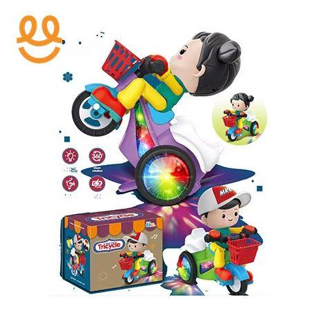 Toys With Sound And Movement Electric Music Big Head Stunt Dance Tricycles Toys