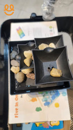 3-Tier Indoor Tabletop Water Fountain with Decorative Stones – Relaxing Zen Home Decor