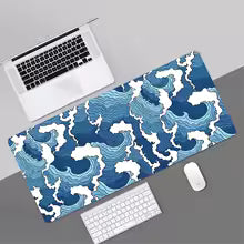 Art Great Waves Mouse Pad Gaming XL HD Custom New Mousepad XXL Playmat Office Computer Non-Slip Big Mice Pad