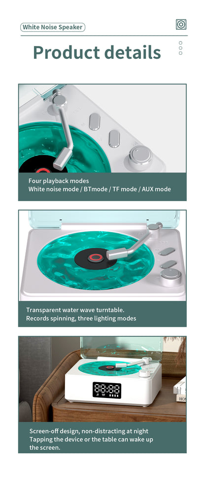 Mini Vinyl Player Sleep Aid Speakers White Noise Bluetooth Speaker Retro