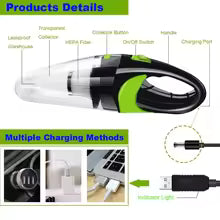 Wireless Car Vacuum Cleaner Strong Suction Handheld Robot Vacuum Home & Car Dual Use Mini Vacuum Cleaner Home Appliance
