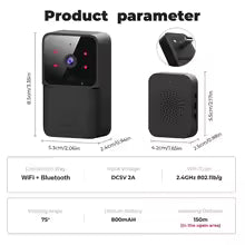 WiFi Doorbell Home Tuya WiFi Wireless Doorbell DC AC Battery Powered Camera Bell with Alex Google Bundle Video Doorbell Camera