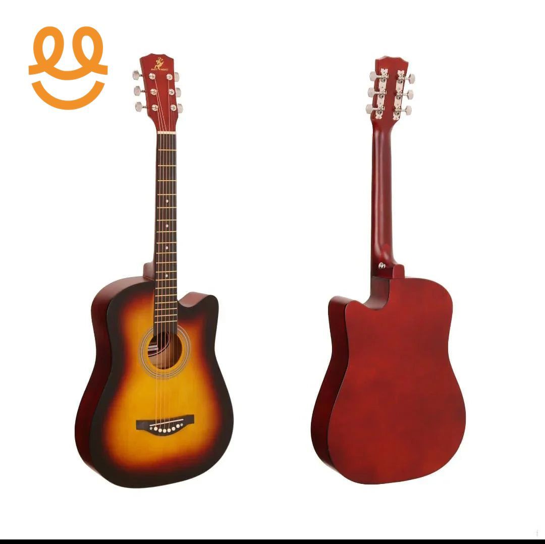 Premium Wooden Acoustic Guitar 38 Inch | Professional Cutaway Design for Beginners & Musicians