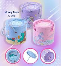 Round Shaped Metal Money Bank/Piggy Bank