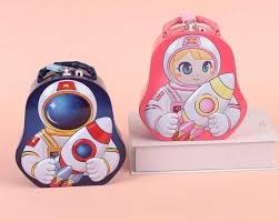 FunBlast Piggy Bank for Kids – Space Theme Coin Box, Coin Bank with Lock and Key