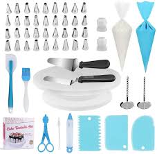 Cake Decorating Equipment, 78pcs Cake Decorating Supplies Kit Cupcake Decorating Tools Baking Supplies with Cake Turntable Stand, 36 Piping Tips, Ici