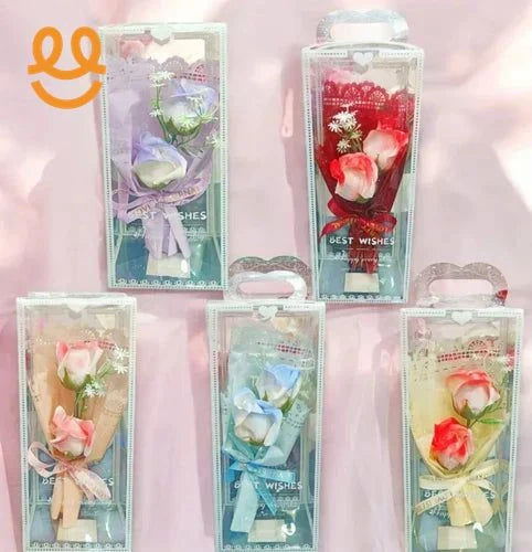 Artificial Rose Bouquet Hand Holding Soap Flower Valentine's Day Gift Wedding Decoration Artificial Flowers