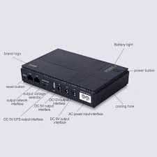 Mini UPS Uninterrupted Power Supply Lithium ion Backup Battery DC Output for Wireless Router