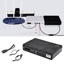 Mini UPS Uninterrupted Power Supply Lithium ion Backup Battery DC Output for Wireless Router