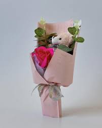 “Gifting Bouquet with Teddy Bear – Perfect Mini Romantic Gift”