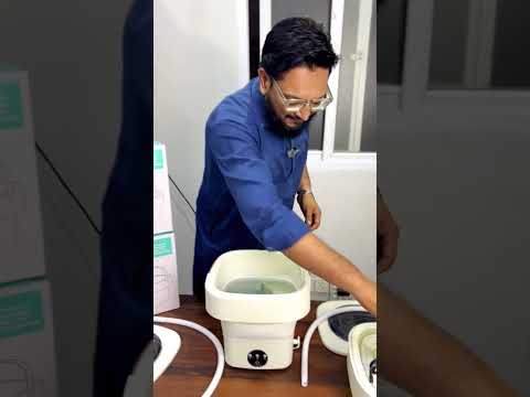 8L Folding Portable Washing Machine Large Capacity Clothes Spin Dryer Bucket Travel Underwear Socks Ultrasonic Mini Washer - Mini Washing Machine