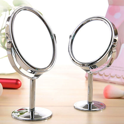 360° Rotatable Stand Makeup Mirror Desktop Double Cosmetic Mirror Oval Nordic Makeup Mirror Portable Small Mirror